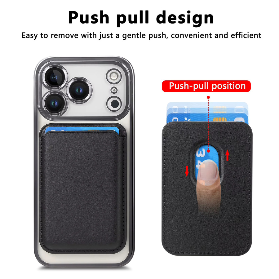 Magnetische Handyhülle von KELAPA mit Kartenhalter für iPhone 13 14 15 Plus 16 Pro Max und iPhone 17 AIR in Schwarz, kompatibel mit MagSafe und drahtlosem Laden - Bild 2