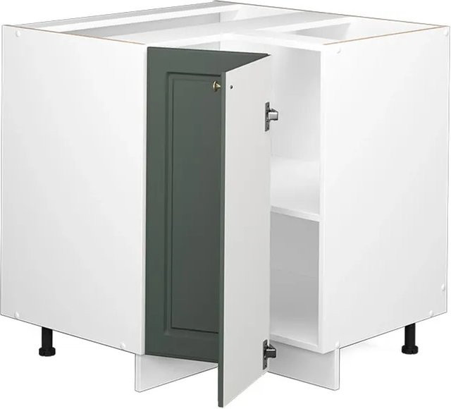 Vicco Eckunterschrank Fame-Line in Grün-Weiß im Landhausstil mit Soft-Close-Türen, B/T/H: 80,5 x 60,0 x 82,0 cm - Bild 1