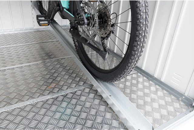 Biohort Fahrradschiene für MiniGarage in Silber-Metallic - Bild 1