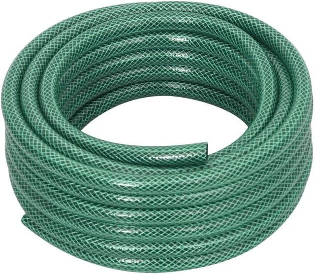 vidaXL Gartenschlauch aus PVC in Grün mit 4-teiligem Armaturen-Set, Sprühdüse und Schnellkupplung, Länge: 10 m, Durchmesser: 12 mm - Bild 1