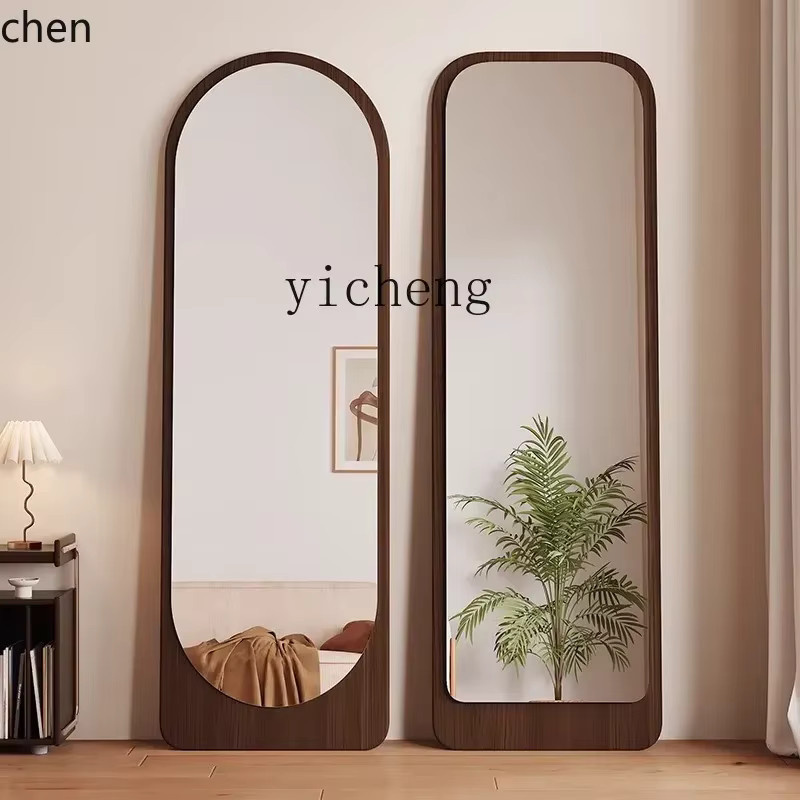 ZML Ganzkörperspiegel Wandmontage in Braun, rechteckiger High-Definition-Spiegel für Schlafzimmer und Haushalt - Bild 2
