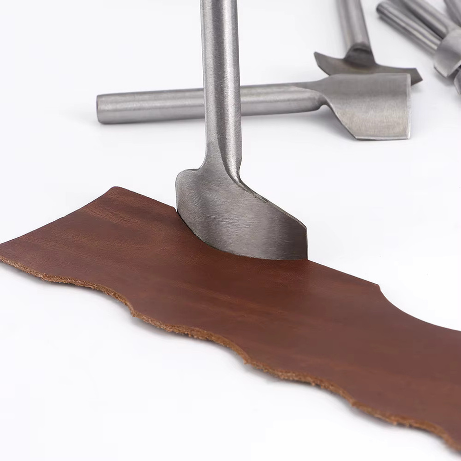 QJH Halbrunder Locher und bogenförmiger Lederkantenschneider in Silber für DIY-Lederhandwerk wie Riemen, Gürtel, Geldbörsen und Taschen - Bild 2