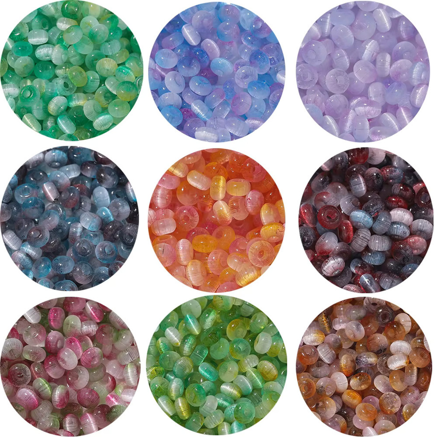 AGCFABS Perlen Glas Imitation Cat Eye, 4mm, Rund - Bild 2