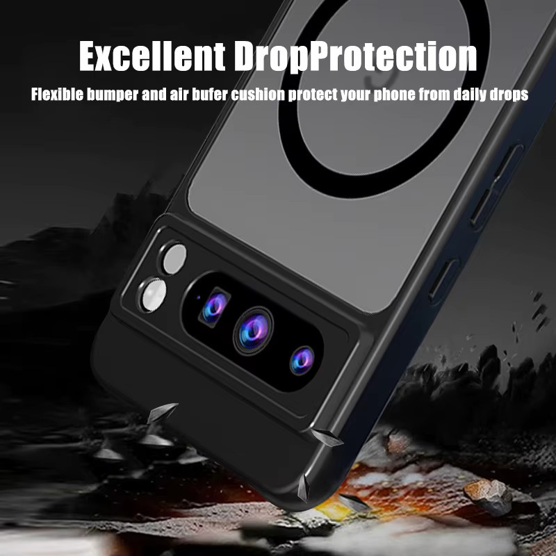 Astronauten Magnetische TPU Schutzhülle für Google Pixel 9 Pro XL 9 Pro 8 Pro 7 Pro 9A 8A 7A in Schwarz - Bild 2