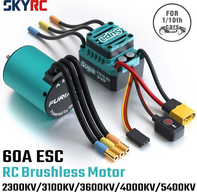 SKYRC FuriaX Supa 3650 Bürstenloser Motor ESC Combo, 60 A, 2-3S LiPo, 3,175 mm Welle - Bild 1