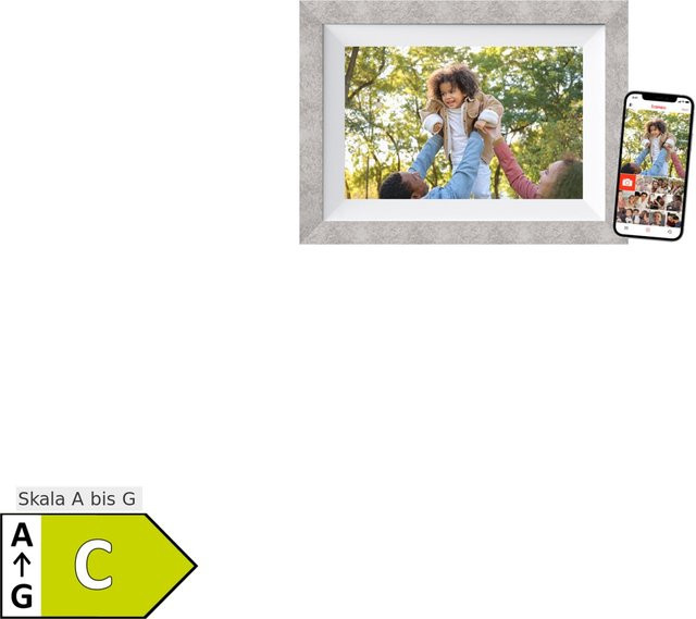 BRAUN DigiFrame WiFi Digitaler Bilderrahmen in Grau - Bild 1