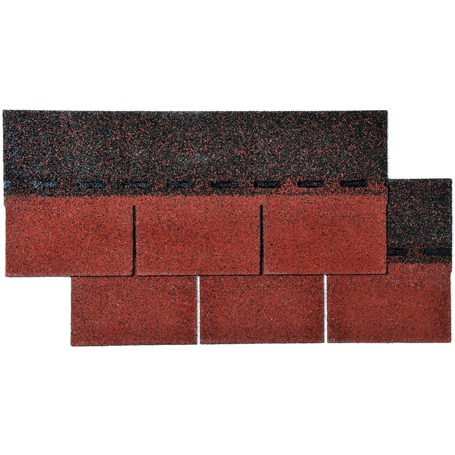 Bitumen-Rechteckschindeln Rot 2 m² pro Paket - Bild 2
