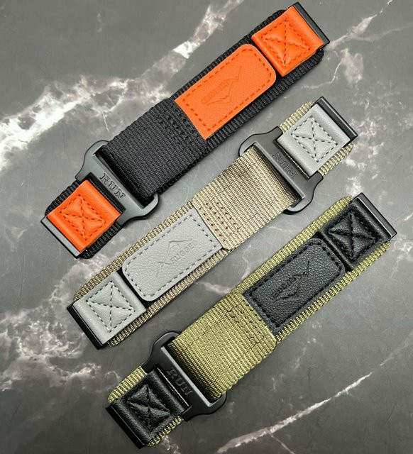galaone Uhrenarmband Nylon, 24 mm, Schwarz, Unisex - Bild 1