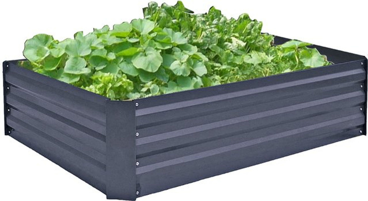 Hochbeet aus Stahl der Marke Moderne Hausfrau in Schwarz und Anthrazit - Bild 1