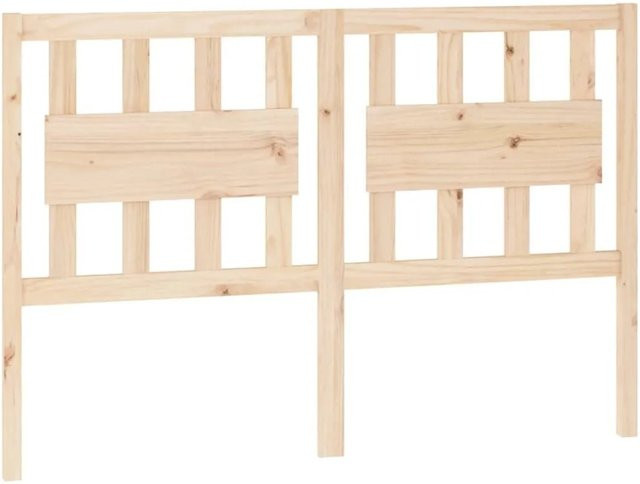 vidaXL Kopfteil aus Massivholz Kiefer in rustikalem Design, B/H/T: 125,5 x 100 x 4 cm - Bild 1