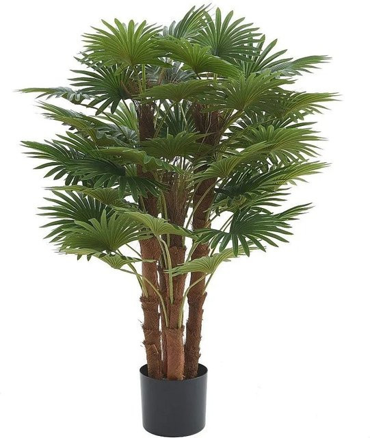 Vente-unique Kunstpflanze Rhapis in Grün, 65 cm Höhe - Bild 1