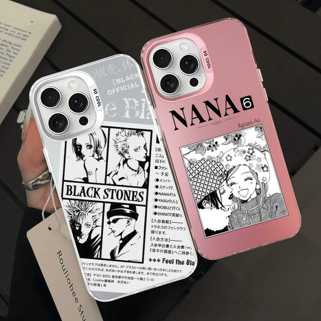 Rastar Handyhülle im Cartoon Anime Oosaki Nana Design für iPhone 16 15 14 13 12 11 Pro Max Plus in Silber - Bild 1