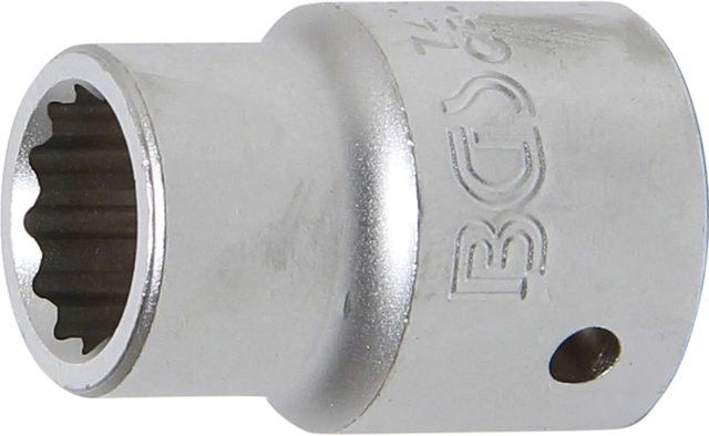 BGS Steckschlüssel Einsatz Zwölfkant mit 3/4 Zoll Antrieb und 19 mm Schlüsselweite in Silber aus Chrom-Vanadium-Stahl - Bild 1