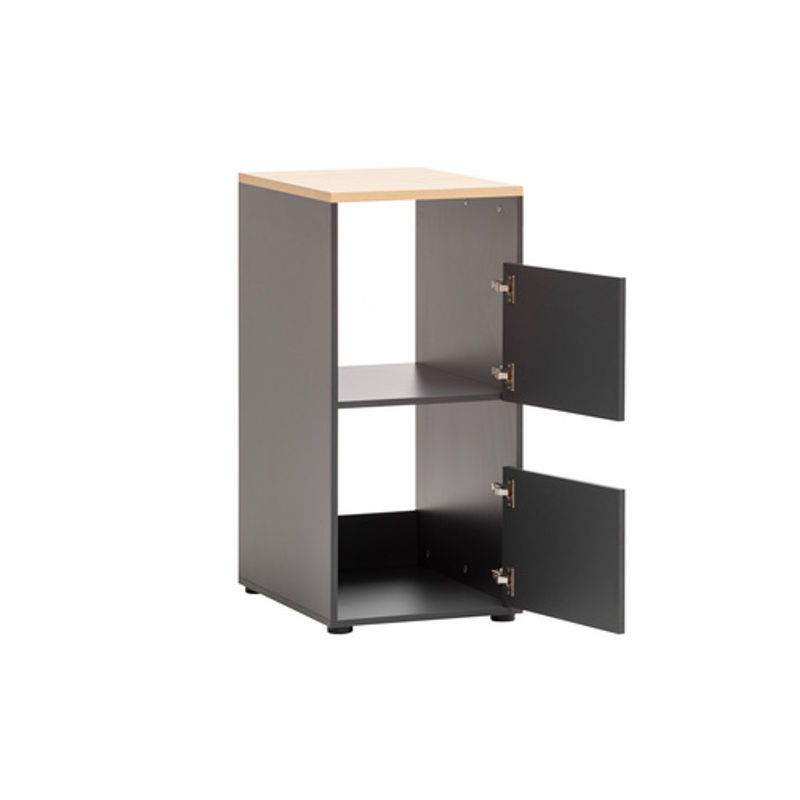 Schildmeyer Mehrzweckschrank Solea in Anthrazit Eiche Hell mit 2 Wäscheschächten, B/T/H: 45,1 x 60,0 x 95,8 cm - Bild 3