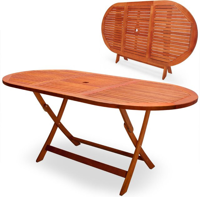 Gartentisch Alabama von CASARIA aus Akazienholz in Braun, B/T/H: 160 x 85 x 75 cm - Bild 1
