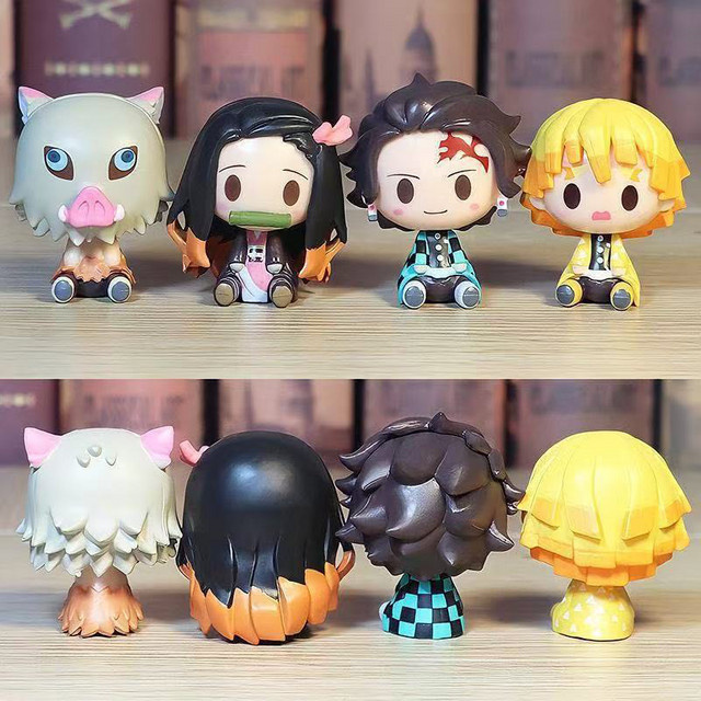 Bandai Demon Slayer, Kamado Tanjirou Nezuko Agatsuma Zenitsu, Actionfiguren, 4-teiliges Set - Bild 1