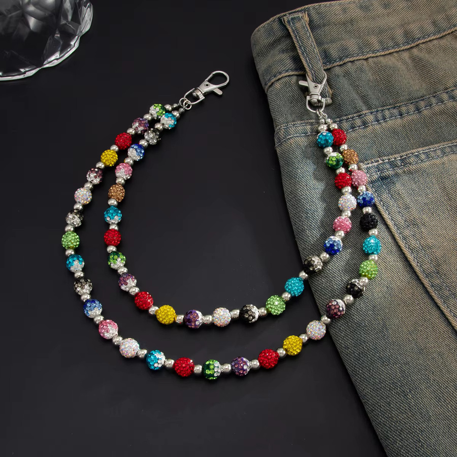 PuRui Taille Kette, Acryl, Bunt, Perle, Kristall, Unisex - Bild 3