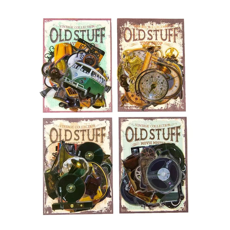 40 Blatt dekorative Aufkleber mit brennendem Hintergrund für dein Tagebuch und Sammelalbum, Multicolor, B: 15,6 cm x H: 9,5 cm - Bild 3