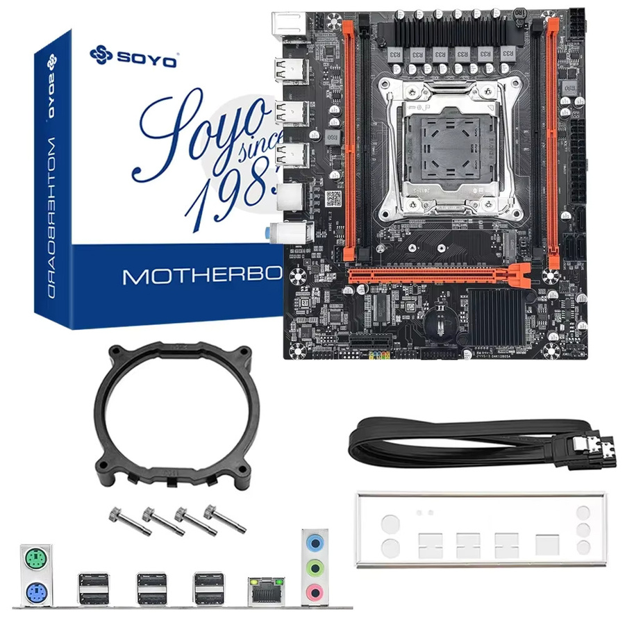 SOYO X99 Motherboard-Set in Schwarz mit Intel LGA2011-3 Xeon E5 2680 V4, 16 GB DDR4 2133 MHz Dual-Channel-RAM und M.2 NVMe Support - Bild 4