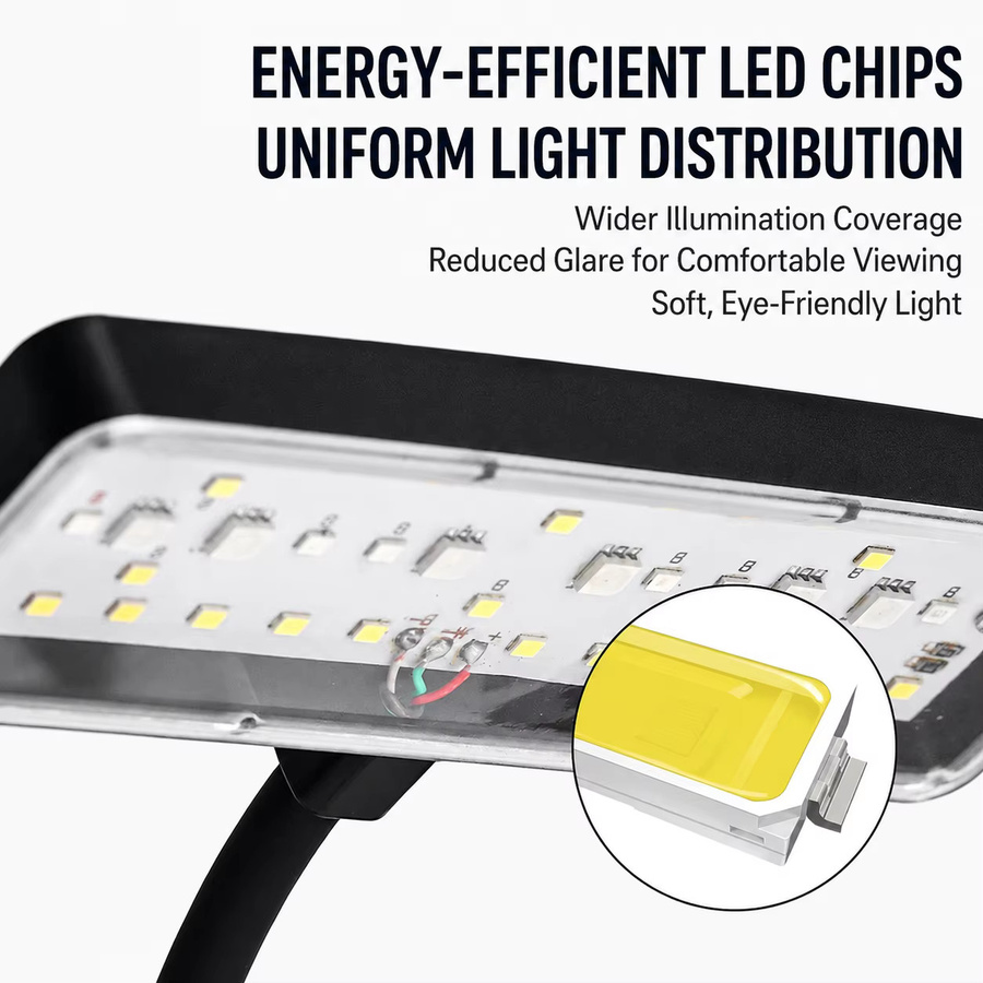 TUNFAN USB-Aquarium-LED-Beleuchtung in Schwarz mit dimmbarer Helligkeit, Timer und 360 Grad drehbarer Vollspektrum-Wachstumslampe für Wasserpflanzen - Bild 4