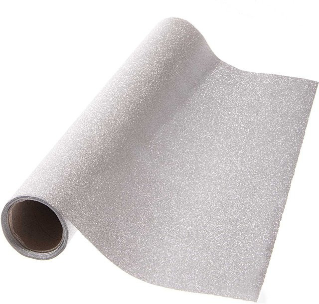 Rico Design Dekoband Glitter silber Breite: 36 cm, Länge: 5 m - Bild 1