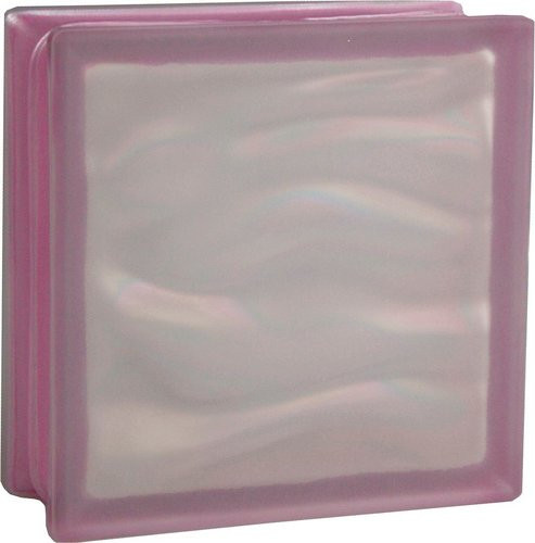 Fuchs Design Glasbaustein satiniert in Lila und Blau, B/H/T: 19 x 19 x 8 cm - Bild 2