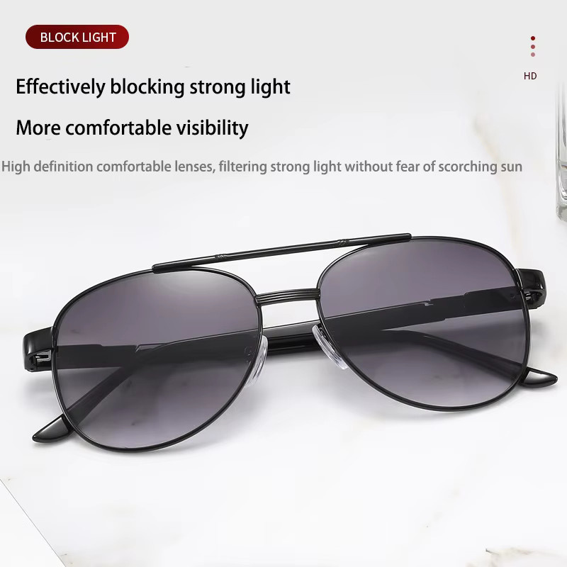 Shatar Look Lesebrille, Aviator, Vollrand, Metall, Schwarz, Unisex - Bild 4
