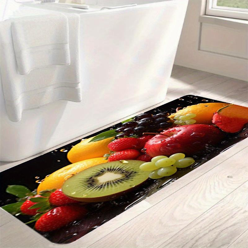 Luxus-Flanell-Küchenmatte mit Obst-Design, rutschfest und wasserdicht, B/B: 40 x 120 cm - Bild 5