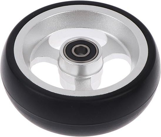 Verschleißfeste Rollstuhl Vorderradrollen 4 Zoll mit Lagern in Silber für Standard-Rollstuhlmodelle - Bild 1