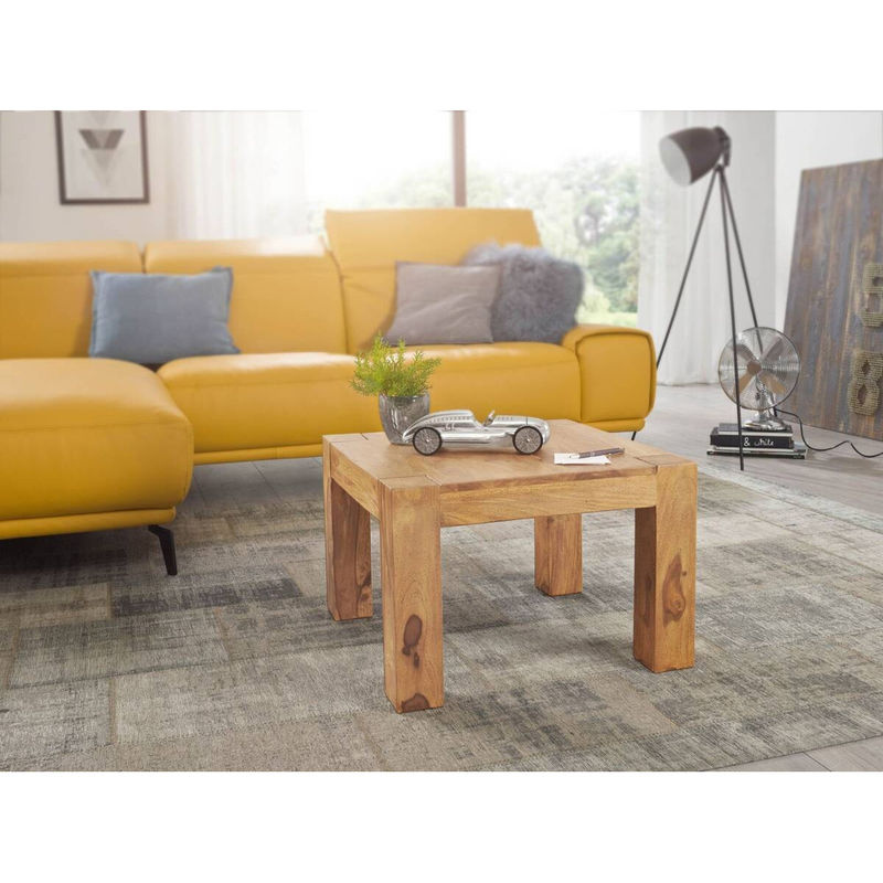 Wohnling Couchtisch aus Akazie Massivholz in Natur Braun B/T/H: 60 x 60 x 40 cm - Bild 3