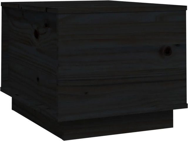 vidaXL Couchtisch aus massivem Kiefernholz in Schwarz mit Lift-Mechanismus, B/T/H: 50 x 50 x 35 cm - Bild 1