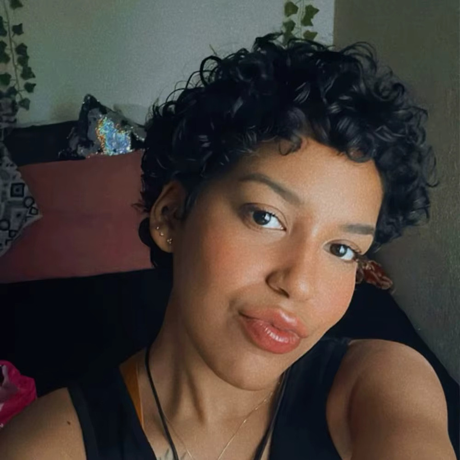 OYM HAIR Afro Rose Curly Pixie Cut Perücke mit Pony, Damen - Bild 3