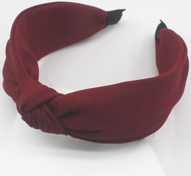 Stirnband, Köpergewebe, weinrot, Damen - Bild 1