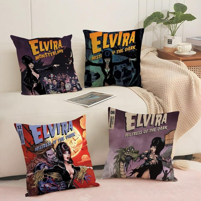 E-ElviraS Mistress Dark Kissenbezug aus Plüsch in Schwarz mit unsichtbarem Reißverschluss, B/B/H: 30 x 30 x 30 cm - Bild 1