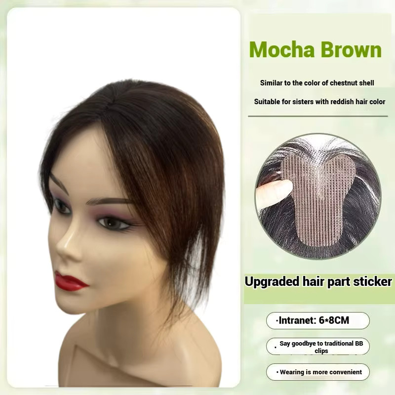 Anemone Magic Paste Haaraufsatz Echthaar-Pony für Damen, unsichtbar - Bild 4