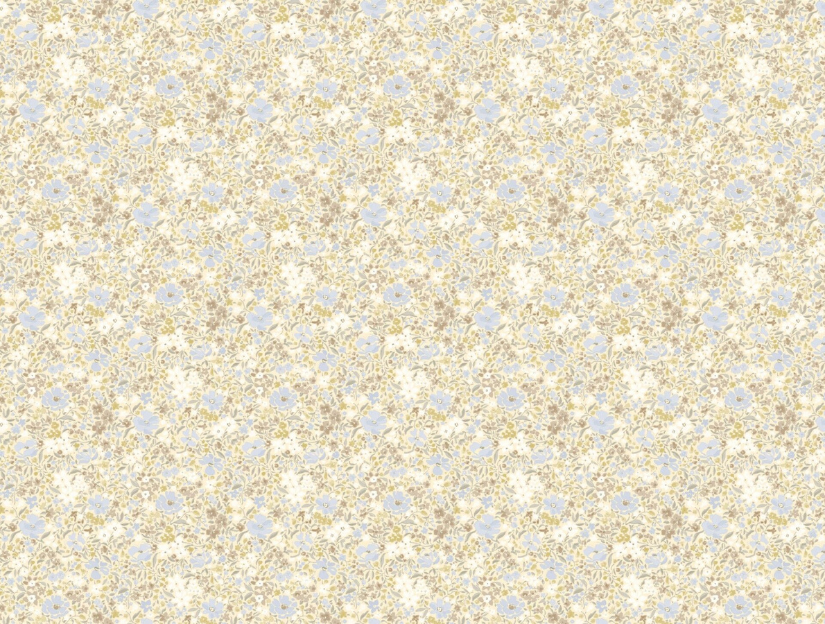 Quenin Wallpaper Fleurettes Vlies Tapete in Beige und Multicolour mit floralem Botanical-Design - Bild 1