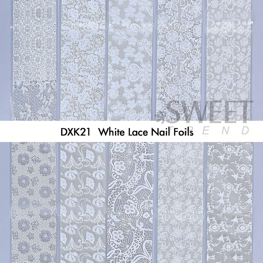 SWEET TREND Nagel Transfer Folien, Schwarz Weiß, Glänzend - Bild 2