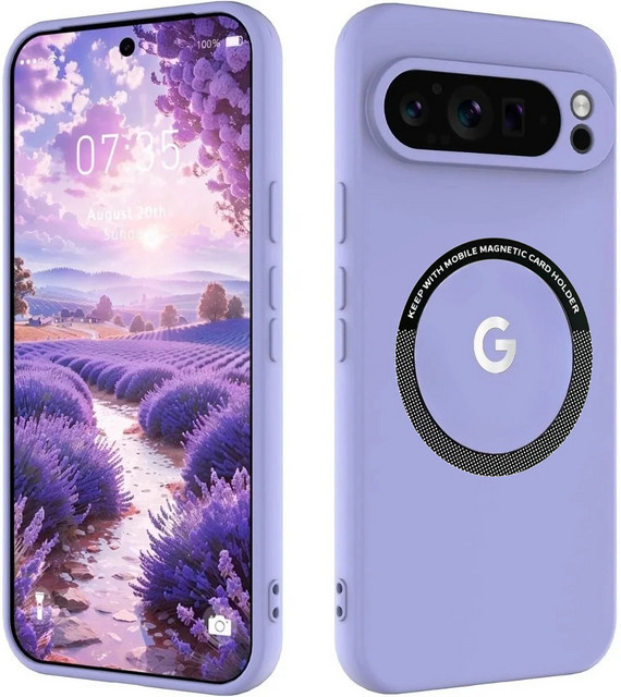 MagSafe magnetische Silikon-Handyhülle für Google Pixel 10 9 Pro XL 8 7 6 A in Purple - Bild 1