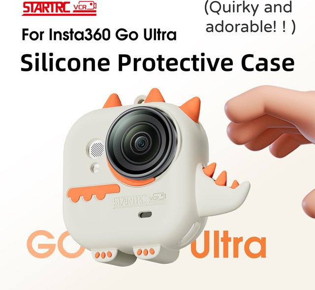 Insta360 GO Ultra Silikonhülle mit Cartoon-Design und Anti-Verlust-Gurt - Bild 1