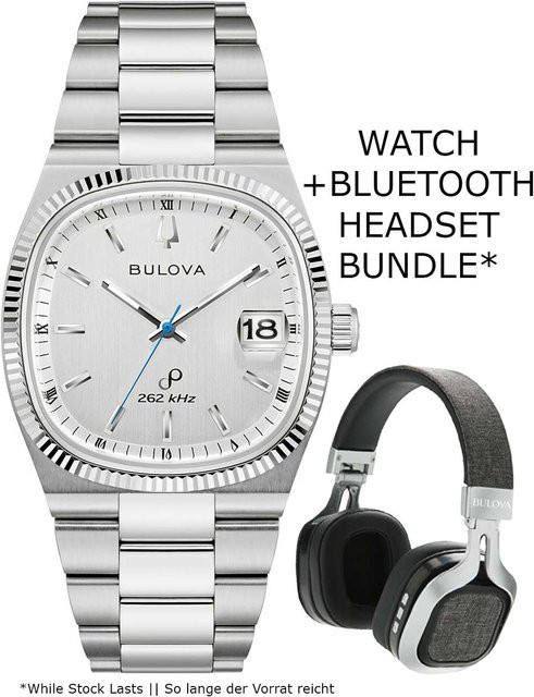 Bulova Herrenuhr, Quarz, Edelstahl, Silber, 38 mm, Eckig - Bild 1