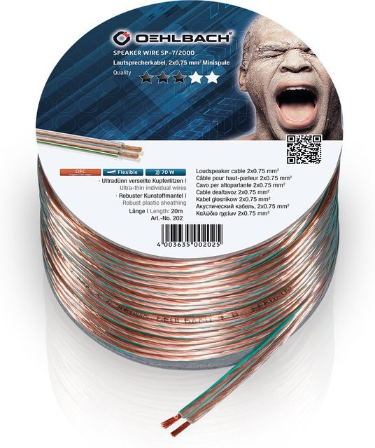 Oehlbach Lautsprecherkabel Speaker Wire SP-7 2000 transparent 20m - Bild 1