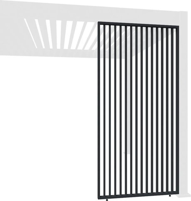 Weide Vertikale Lamellenwand für Weide Pergola aus Aluminium in Anthrazit matt, Höhe: 123 cm - Bild 1