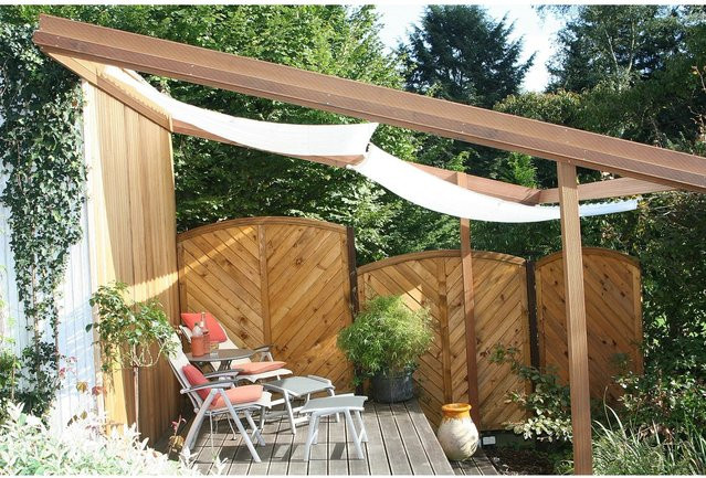 Floracord Sonnensegelbausatz rechteckig aus Polyester in Elfenbein, B/B/H: 330 x 200 cm - Bild 1