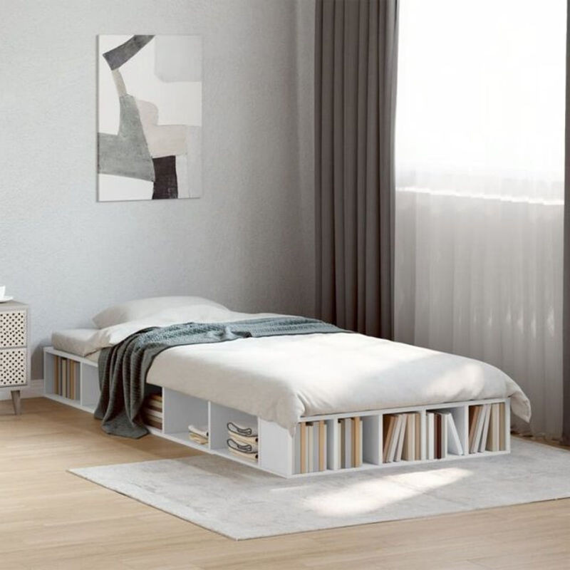 vidaxl Funktionsbett aus Holzwerkstoff in Weiß B/T: 100 x 200 cm - Bild 1