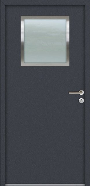 FM Türen NBT56 Modell K01 Stahltür in Anthrazit, Rechtsanschlag, B: 100 cm, H: 210 cm - Bild 1