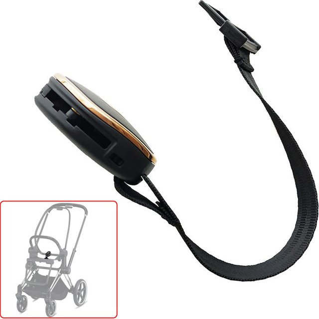 Coya Sicherheitsriegel für Kinderwagen Priam 4 Mios 3 EU-Version Buggy One Pull Harness Sicherheitsgurt-Anschluss Schnalle in Schwarz und Gold - Bild 1