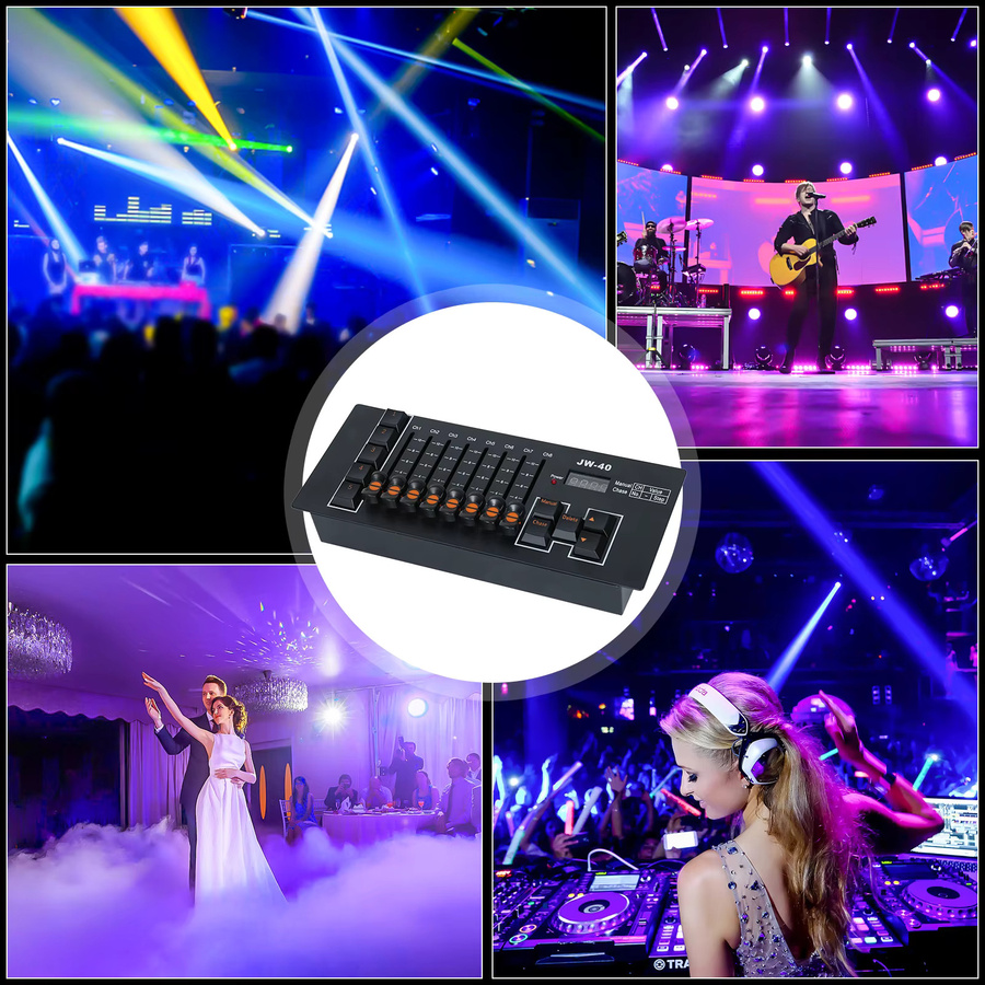 Nitehop Mini-Konsole DMX-Controller zur Bühnenlichtsteuerung für LED Par Lights und Moving Heads in Schwarz - Bild 3