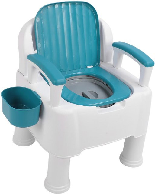 Aimo Tragbarer Toilettensitz mit Anti-Geruch Funktion in Blau und Weiß für Schwangere und Senioren - Bild 1