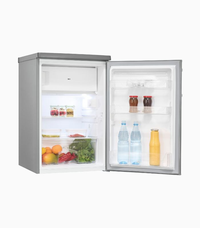 KS16-4-HE-040C Kühlschrank in Silver mit Inoxlook, freistehend mit Standard Fresh Zone und LED-Innenbeleuchtung, B/T/H: 55 x 55 x 149 cm - Bild 2