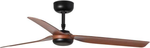 FARO Energiespar Deckenventilator Punt mit Fernbedienung in Schwarz und Nussbaum - Bild 1